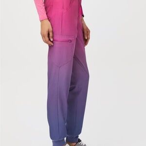 Figs Pink and Purple Gradient FreeX lined Zamora Joggers